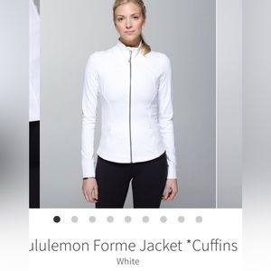 Lululemon White Forme Jacket Sz 8